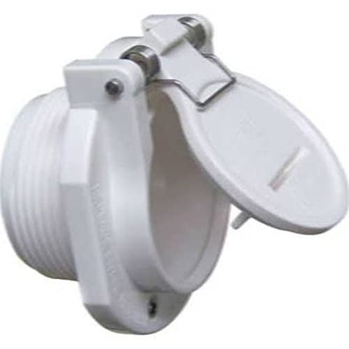 ATIE Free Rotation Pool Vacuum Vac Lock Safety Wall Fitting W400BWHP, White