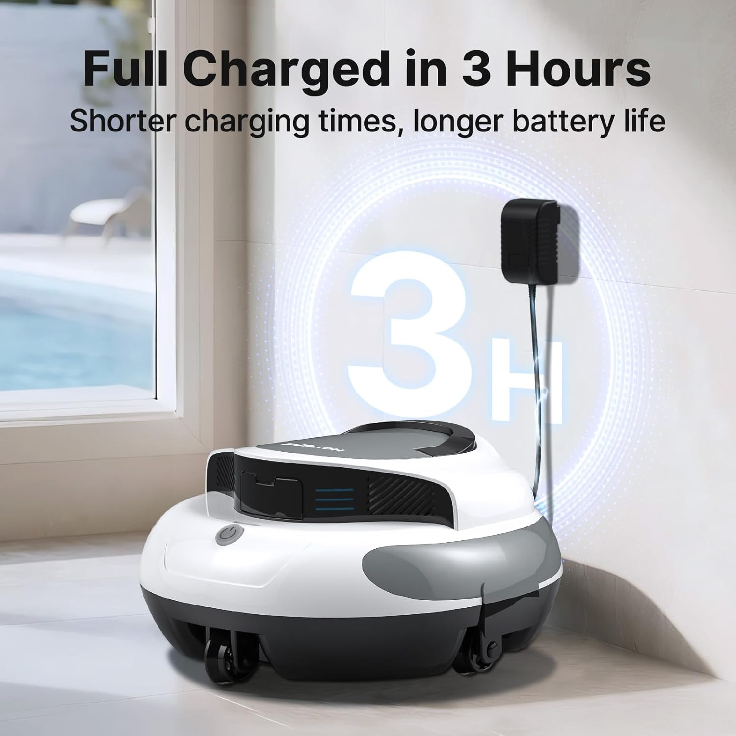 Aquaguard SE III Cordless Robotic Pool Cleaner Pool Vacuum Self-Parking for Pool