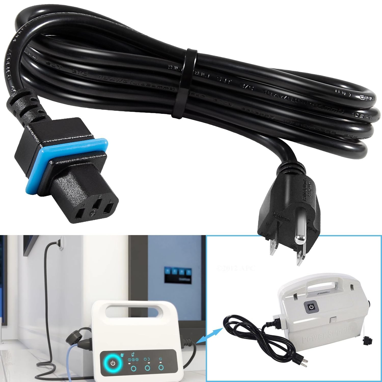Black Power Cord Digital Supply Cable for Dolphin Pool Cleaners – Replacement 58