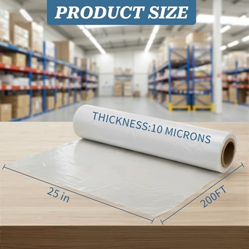 Ducting Poly Tubing, 200ftx25in Lay Flat Ducting, Flexible Polyethylene