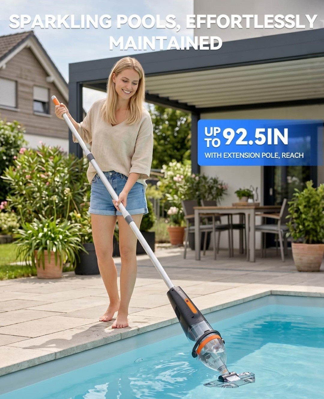 Wireless Remote Pool Vacuum, Cordless Pool Vacuum for Above Ground & Inground Po