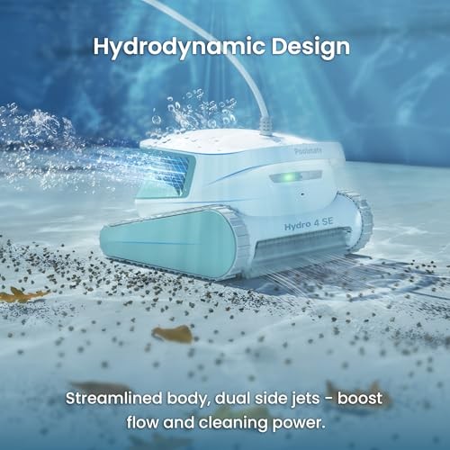 Hydro 4SE Robotic Pool Cleaner, Wired Automatic Pool Vacuum with Wall & GREEN