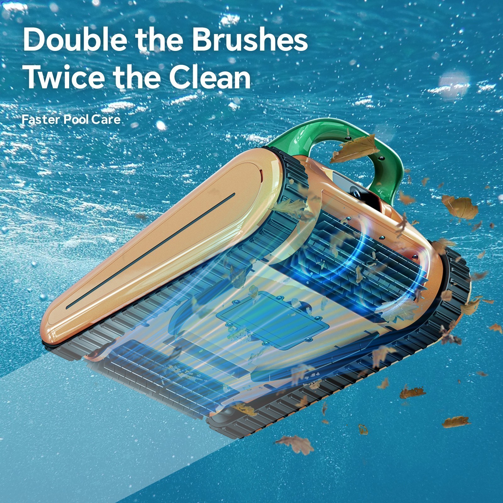 2026 Seauto Robotic Pool Cleaner Cordless 180W 45000Pa Suction Sonar Navigation