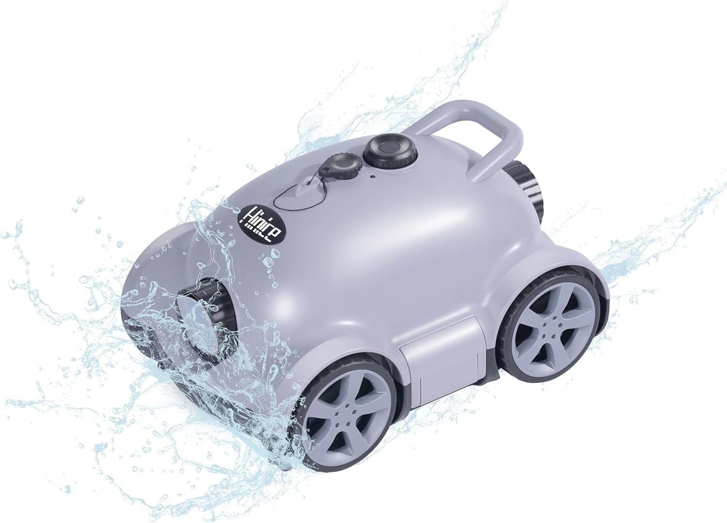 Cordless Wall Climbing Robotic Pool Cleaner for 2200 Sq Ft In-Ground Pools Grey