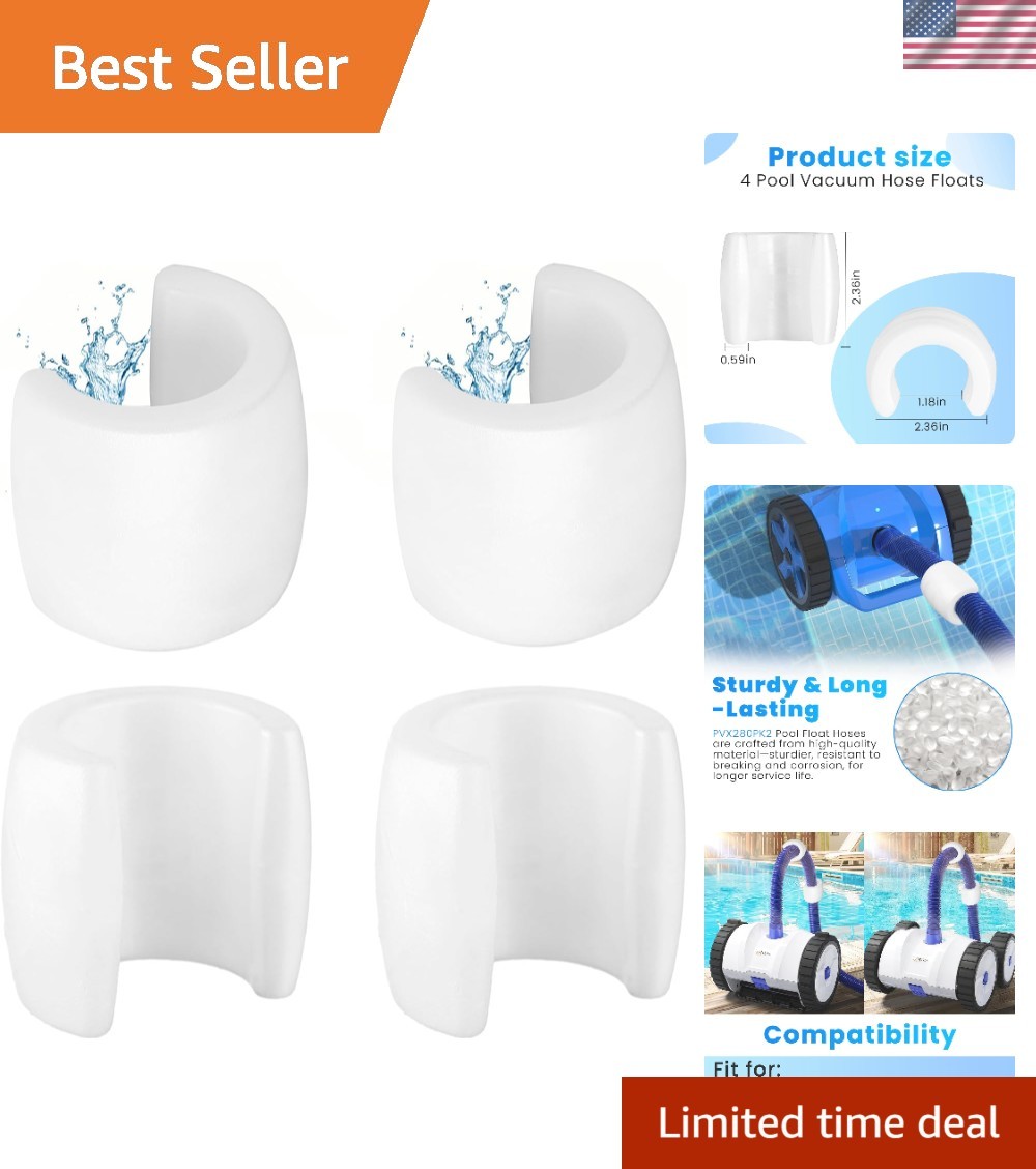 Lightweight Pool Cleaner Hose Floats (4 Pack) – Easy Installation & Reliability