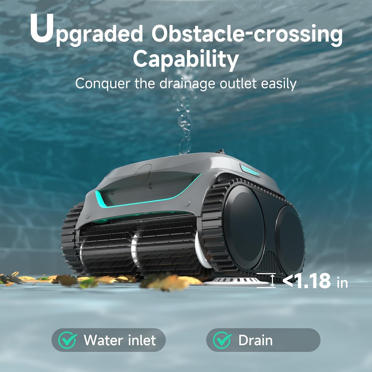 WYBOT C2 Cordless Robotic Pool Cleaner, Dual Filtration, Pool Vacumm Robot