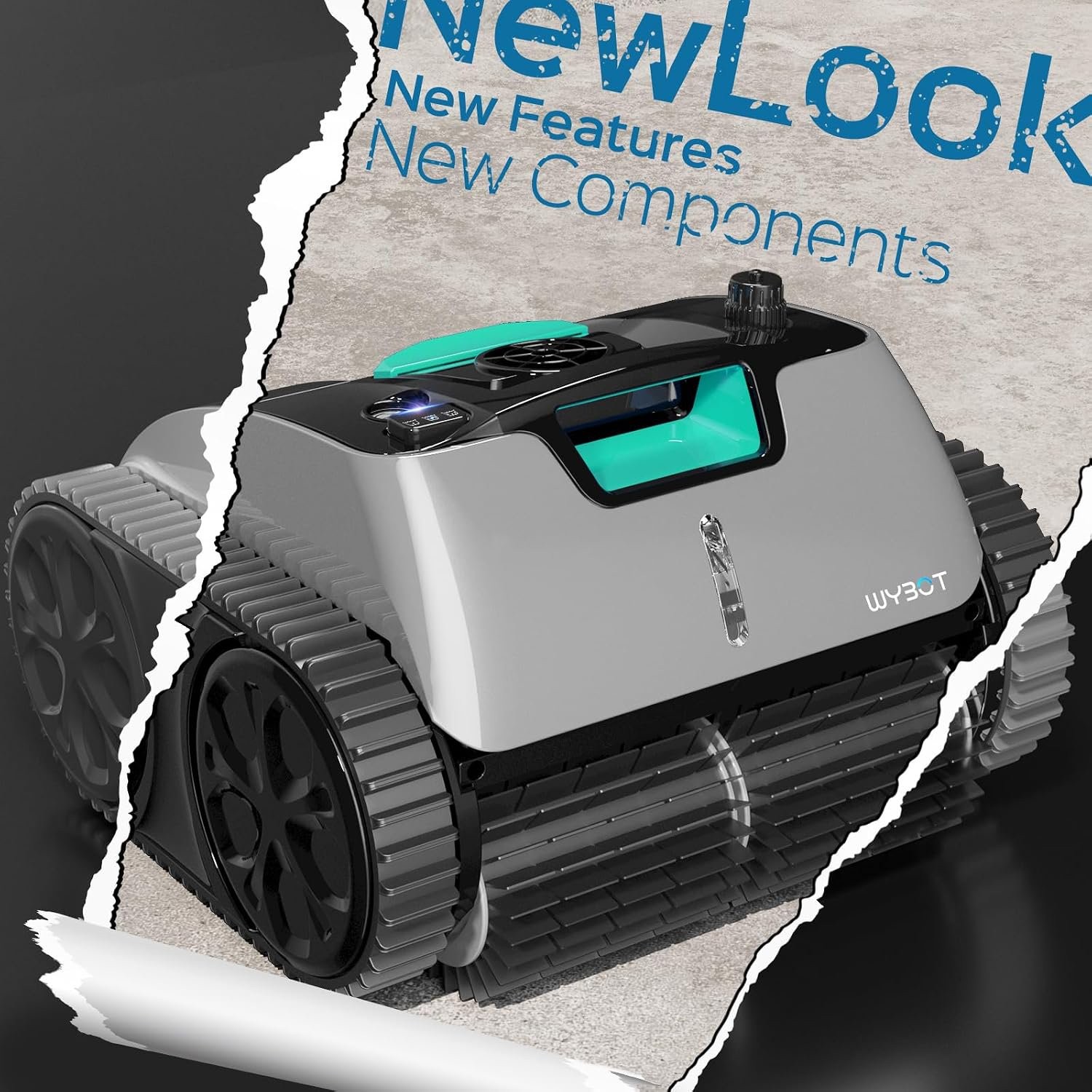 WYBOT C1PRO Pool Robot Vacuum, Smart APP Support, Auto Wall & Waterline Clean A