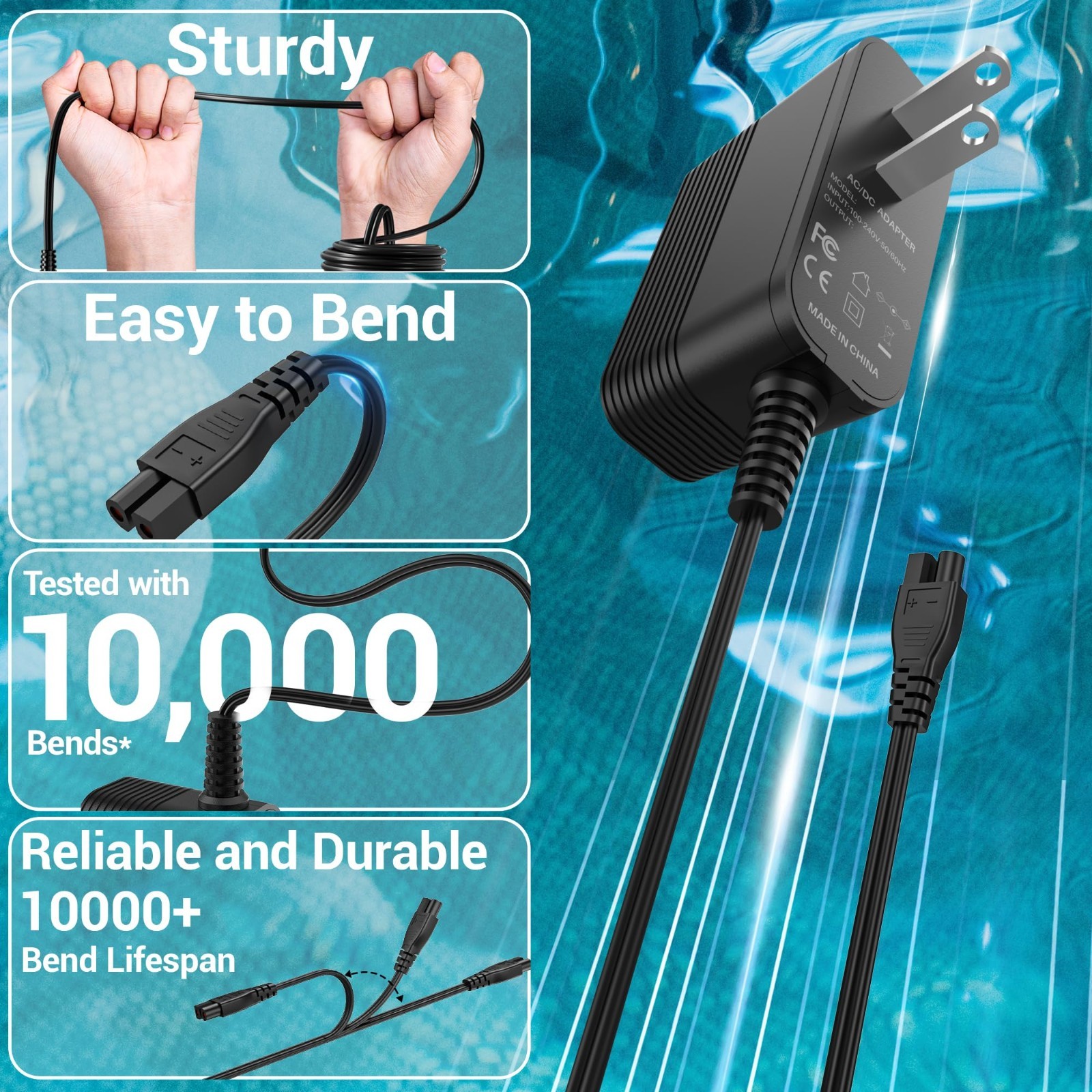 Cordless Robotic Pool Cleaner Charger | 25.2V Power Supply Replacement Parts