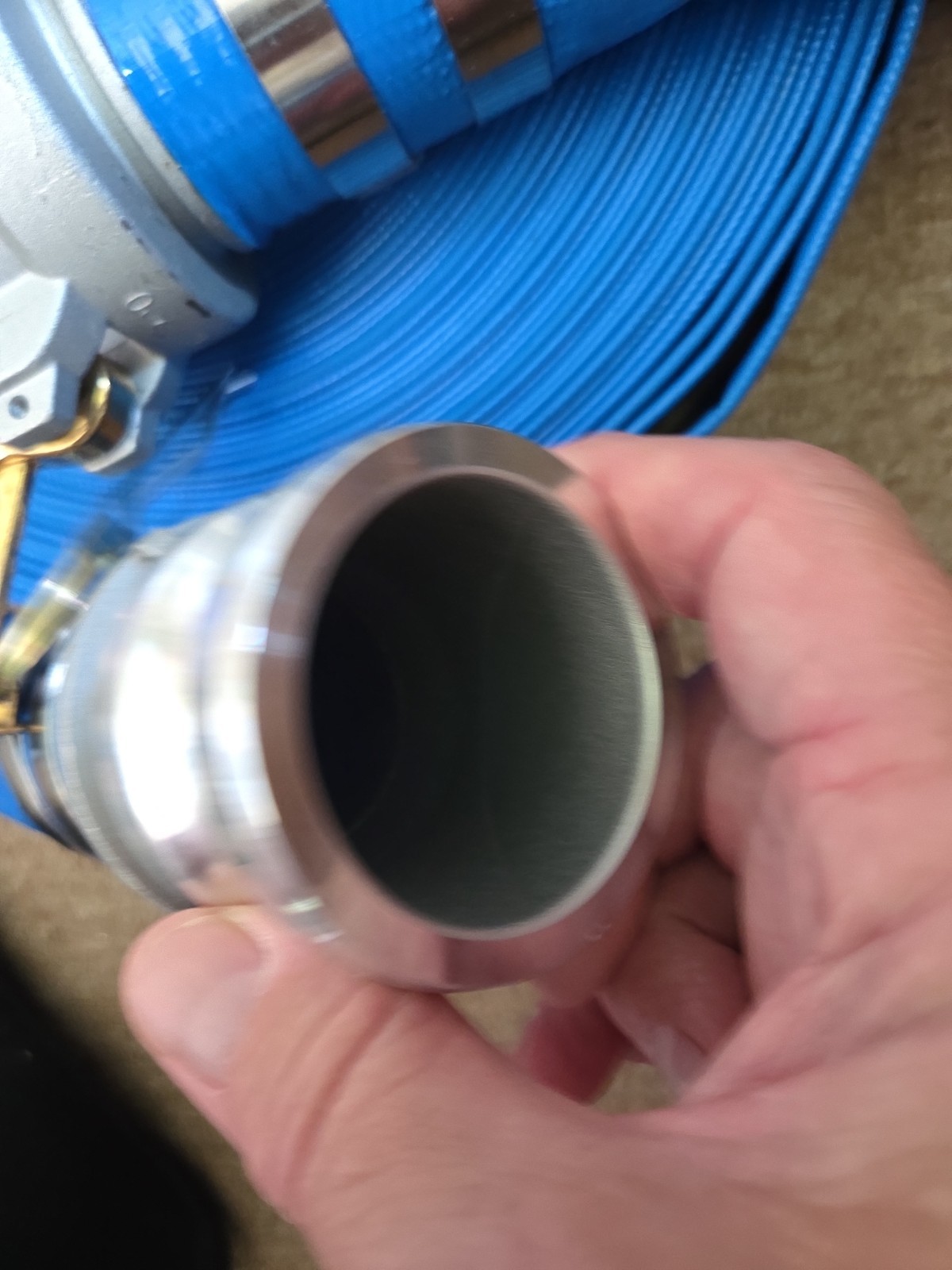 Backwash Hose PVC Discharge Hose 2 in x 100 ft with Camlock C & E Fittings