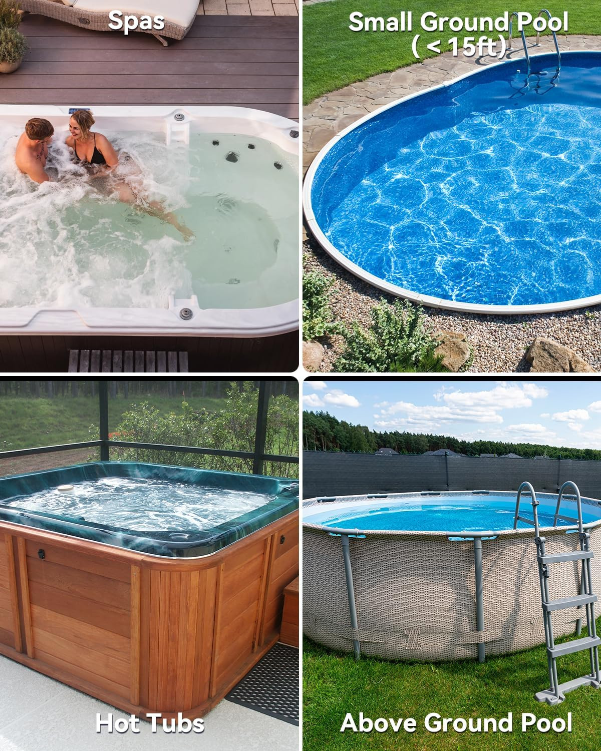 2026 Upgraded Pool Vacuum for above Ground, 18 GPM Powerful Suction Cordless Poo