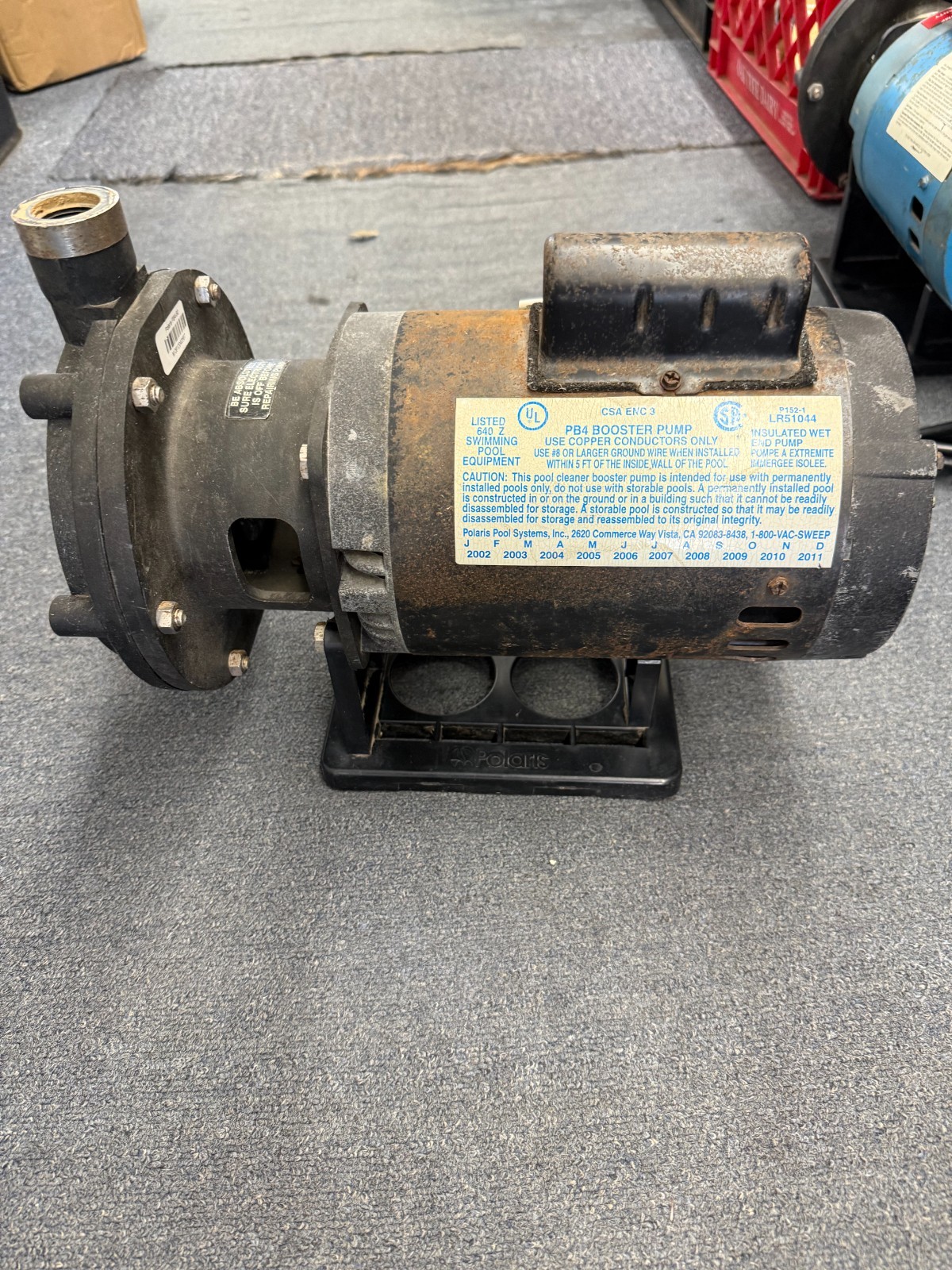 POLARIS BOOSTER PUMP W 6FT CORD, 14 GAUGE, 120 VOLTS OPERATION. (USED