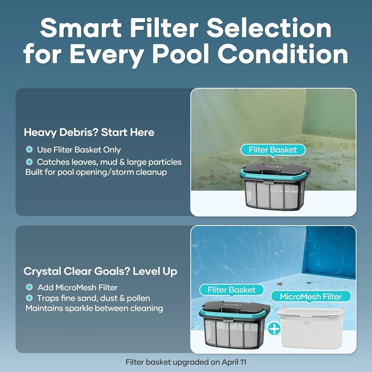 AIPER Scuba X1 Cordless Robotic Pool Cleaner 6600 GPH High-Power Suction NEW