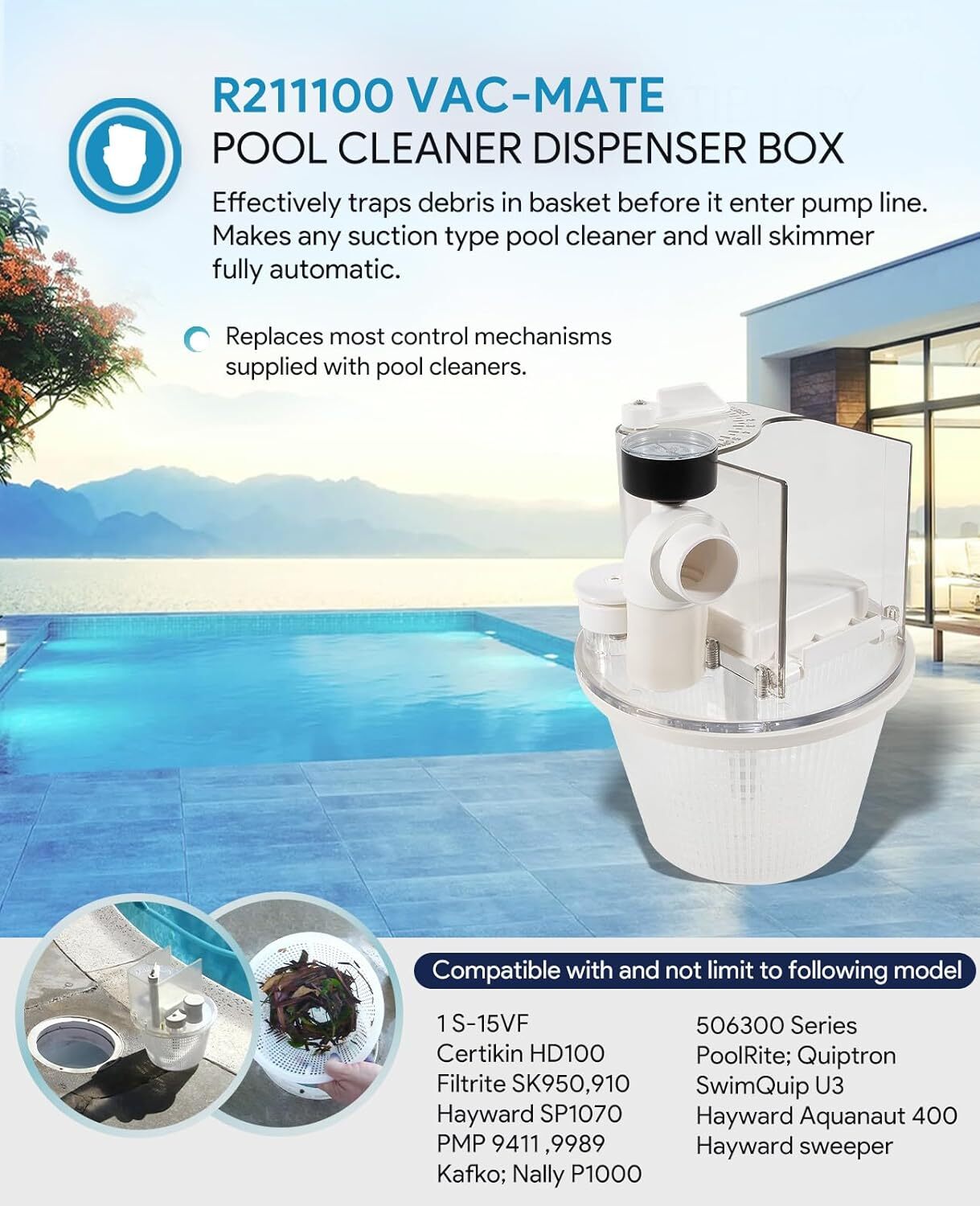 R211100 Vac-Mate Pool Cleaner Dispenser Box for Certikin, Filtrite, PoolRite
