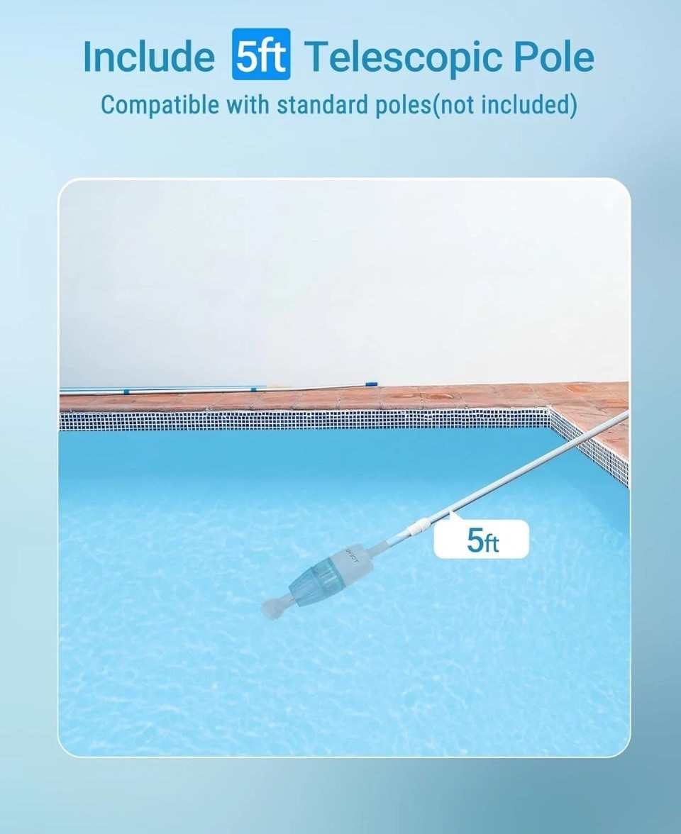 WYBOT Handheld Pool Vacuum Cleaner Rechargeable Spa Hot Tub Cleaner NEW