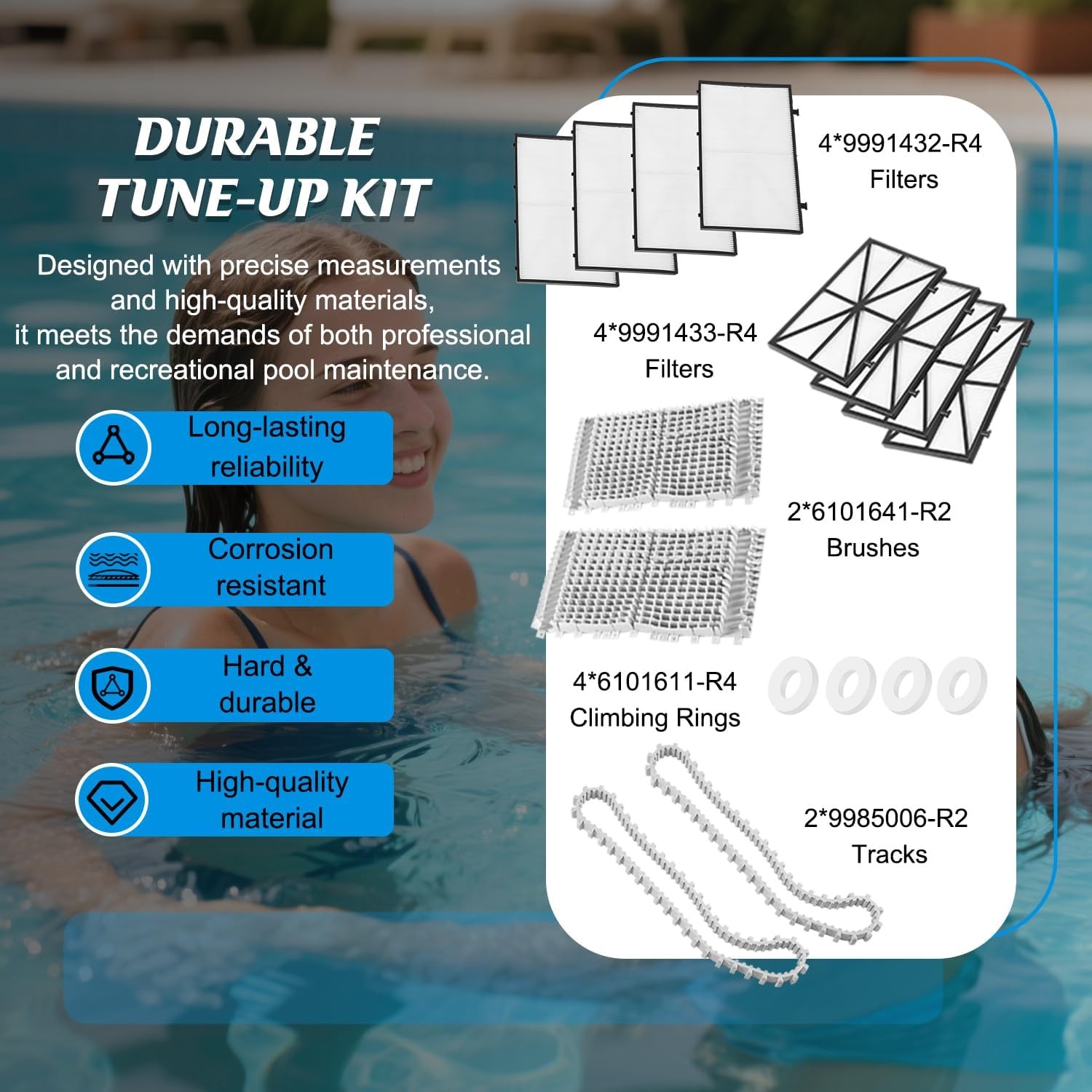 Tune-up Kit for Maytronics Dolphin Nautilus CC Plus Robotic Pool Cleaner Incl…
