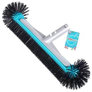 Swimming Pool Brush Head with Round Ends, Heavy Duty Aluminum Back Head for