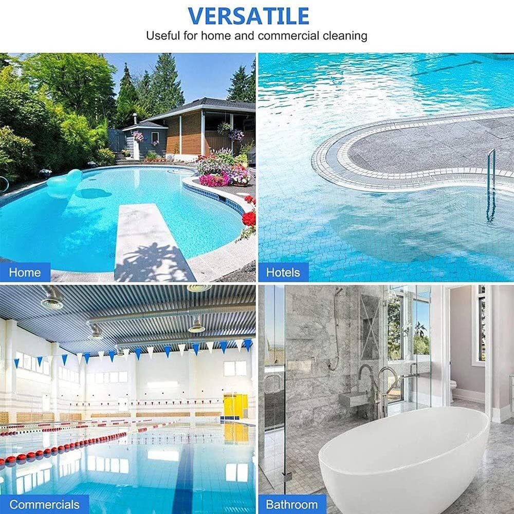 18″ Swimming Pool Wall Floor Brush w/ Nylon Bristles & Aluminum Plastic Back