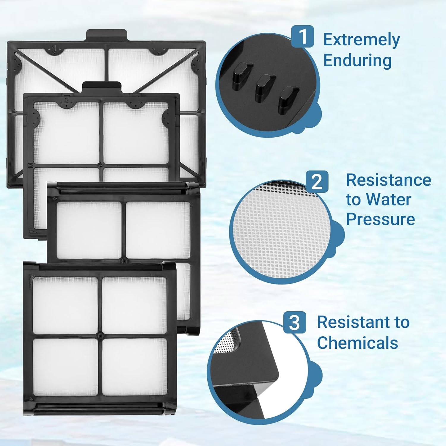 Fine Filter Panels Replacement Part for Dolphin Explorer E20, Nautilus CC, Echo