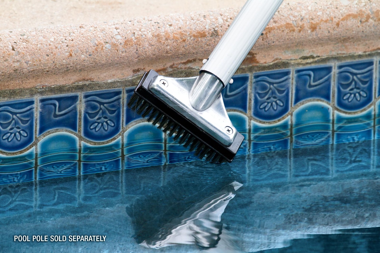 Heavy-Duty Stainless Steel Pool Algae Brush – Narrow Head for Corners & Steps