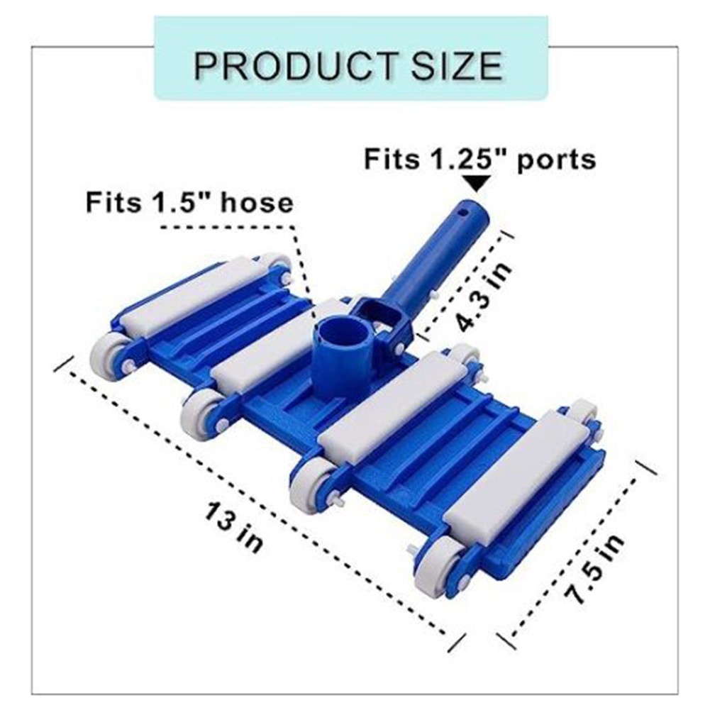 Efficient Cleaning with 14inch Vacuum Head for In Ground Concrete Pools and Spa