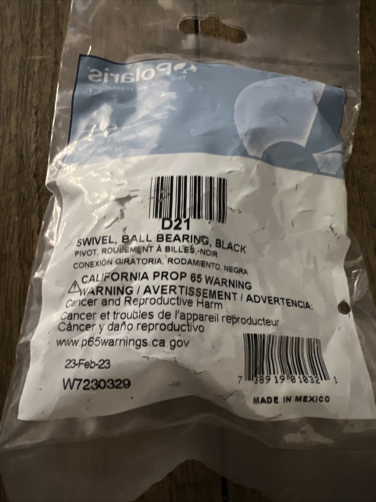 POLARIS D21 BLACK SWIVEL FOR Pool Cleaner HOSE GENUINE OEM IN SEALED BAG