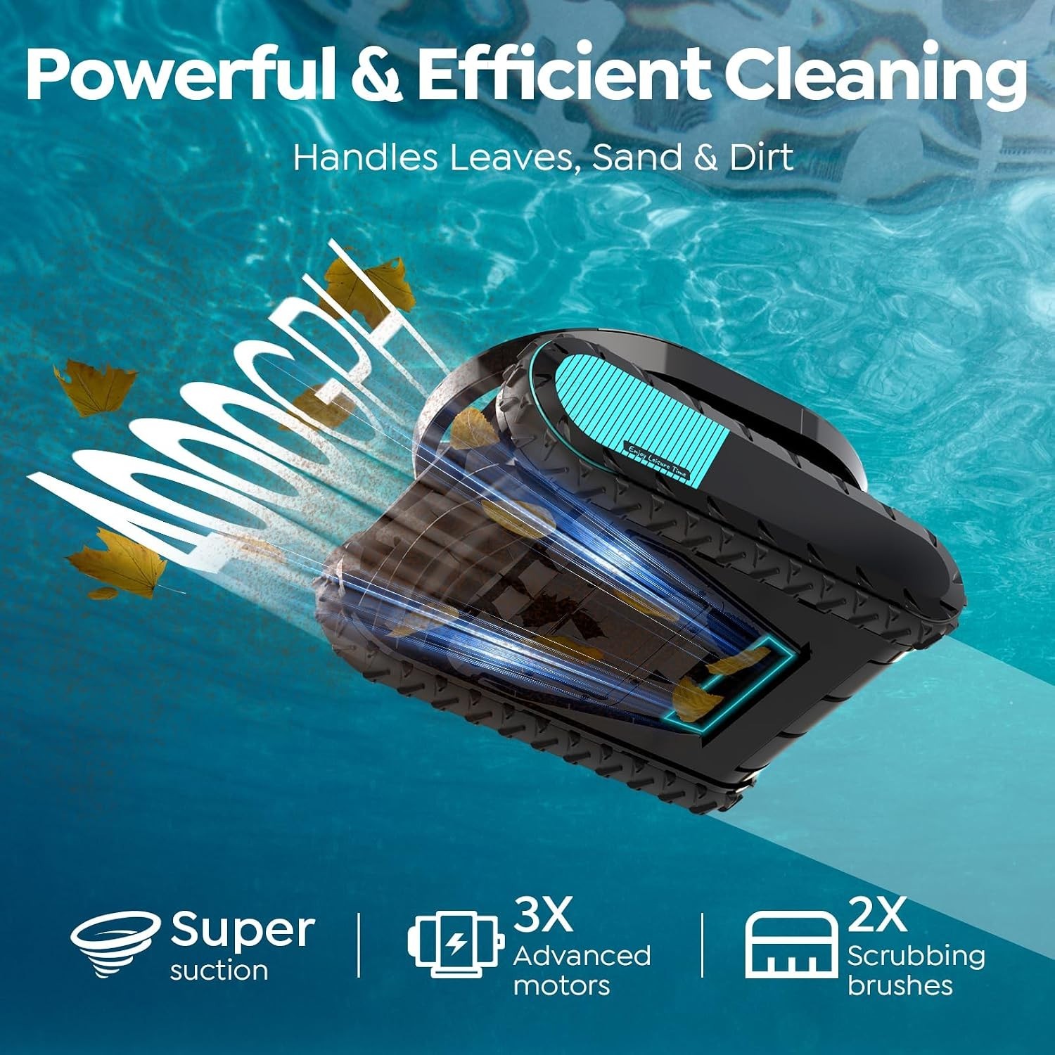 2026 Pleco Pro Cordless Robotic Pool Cleaner with Smart Navigation & App Control