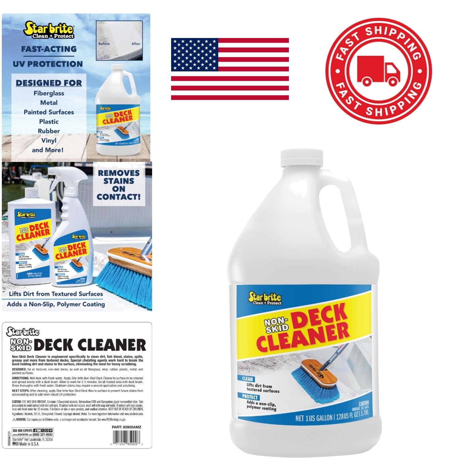 Ultimate Cleaner and Protectant 1 Gallon for Boat Decks and Composite Surfaces