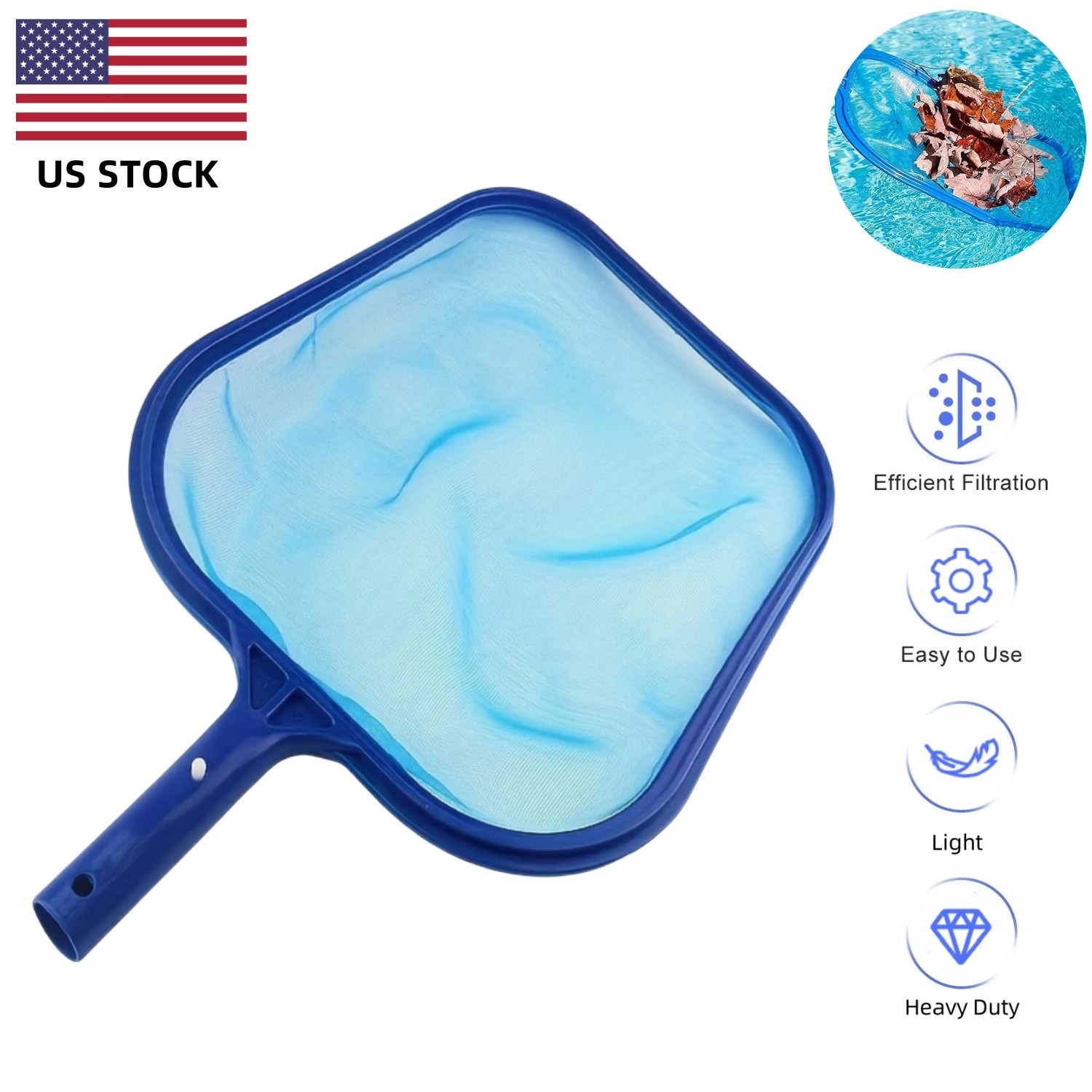 Swimming Pool Cleaner Supplies/Professional Heavy Duty Pool Leaf Rake Fine Mesh