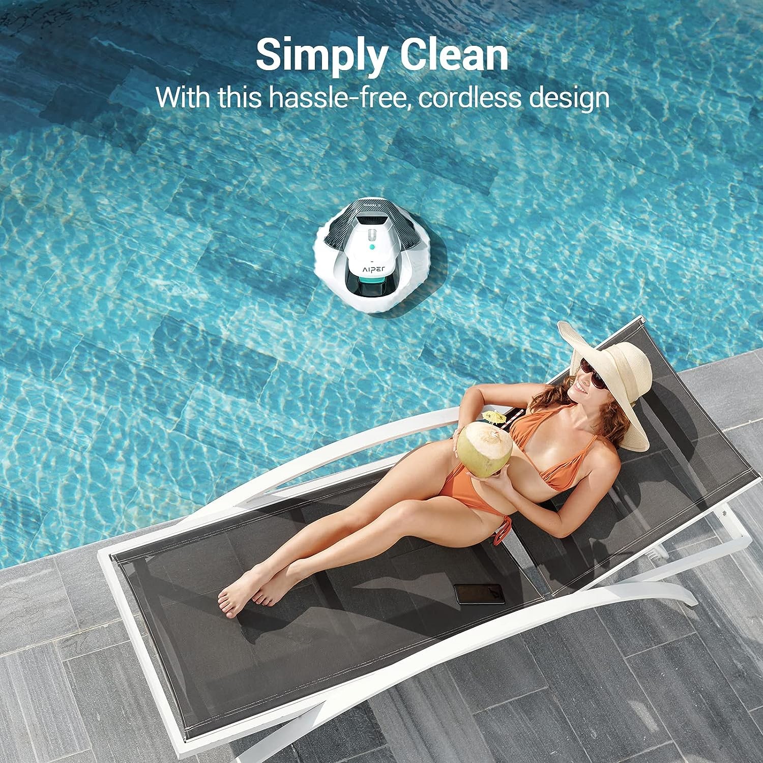 AIPER Seagull SE Cordless Robotic Pool Cleaner – White