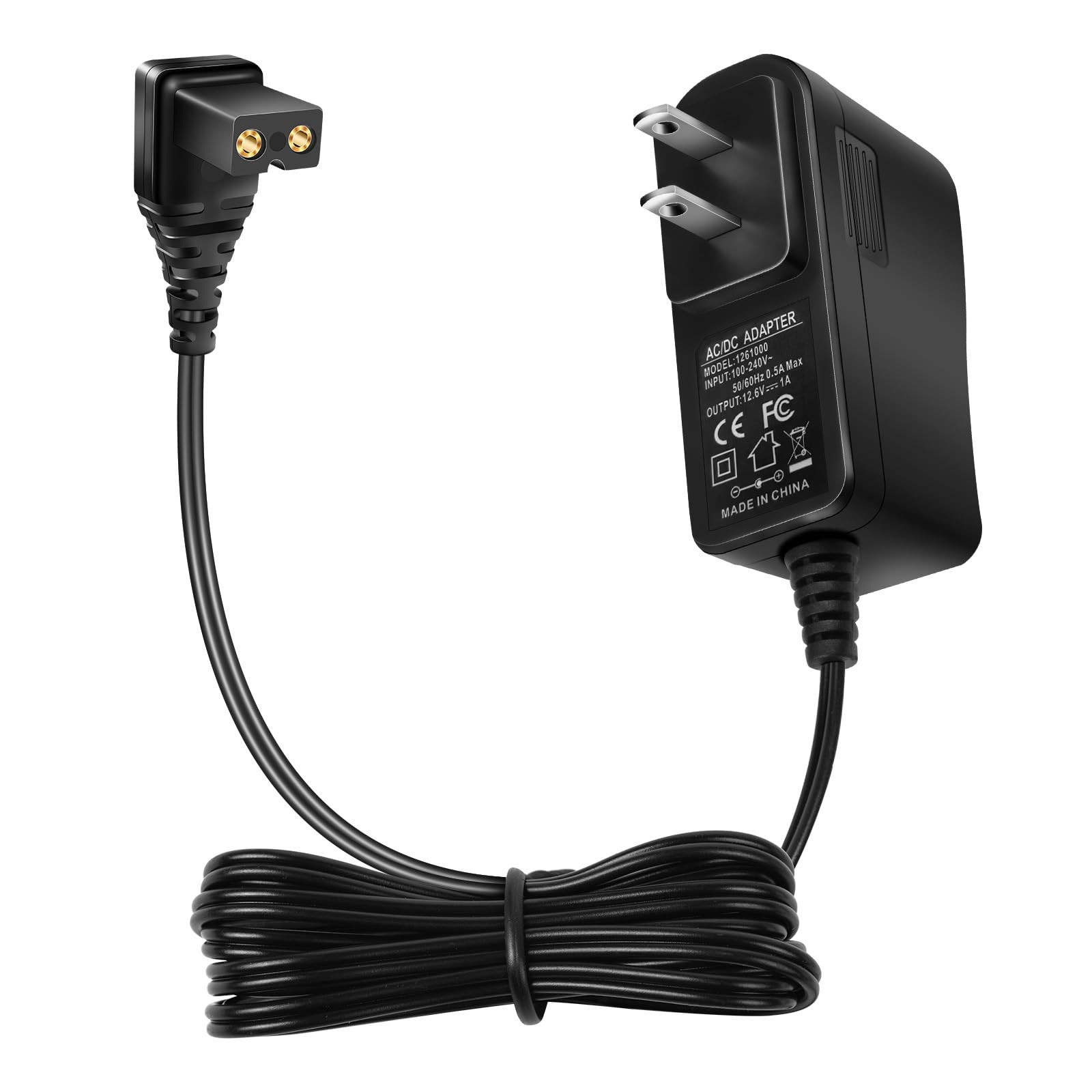 2-Pin 12.6V Power Adapter Charger for Aiper Seagull Pool Vacuum 600 black