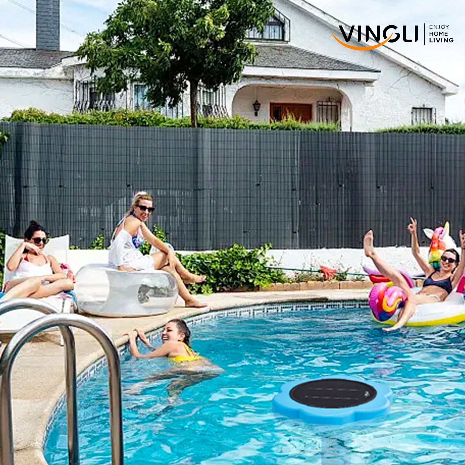 Solar Copper Pool Ionizer, for Water Clarification Above Ground Inground Pools