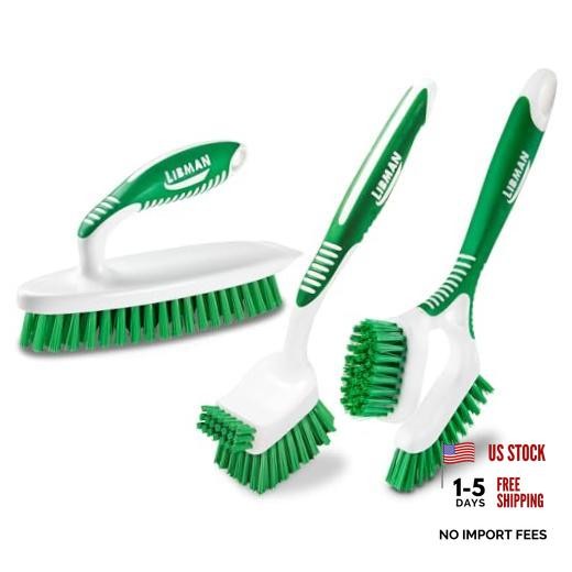 Libman Heavy Duty Scrub Brush Kit – Cleaning Brushes for Tub – Tub Use