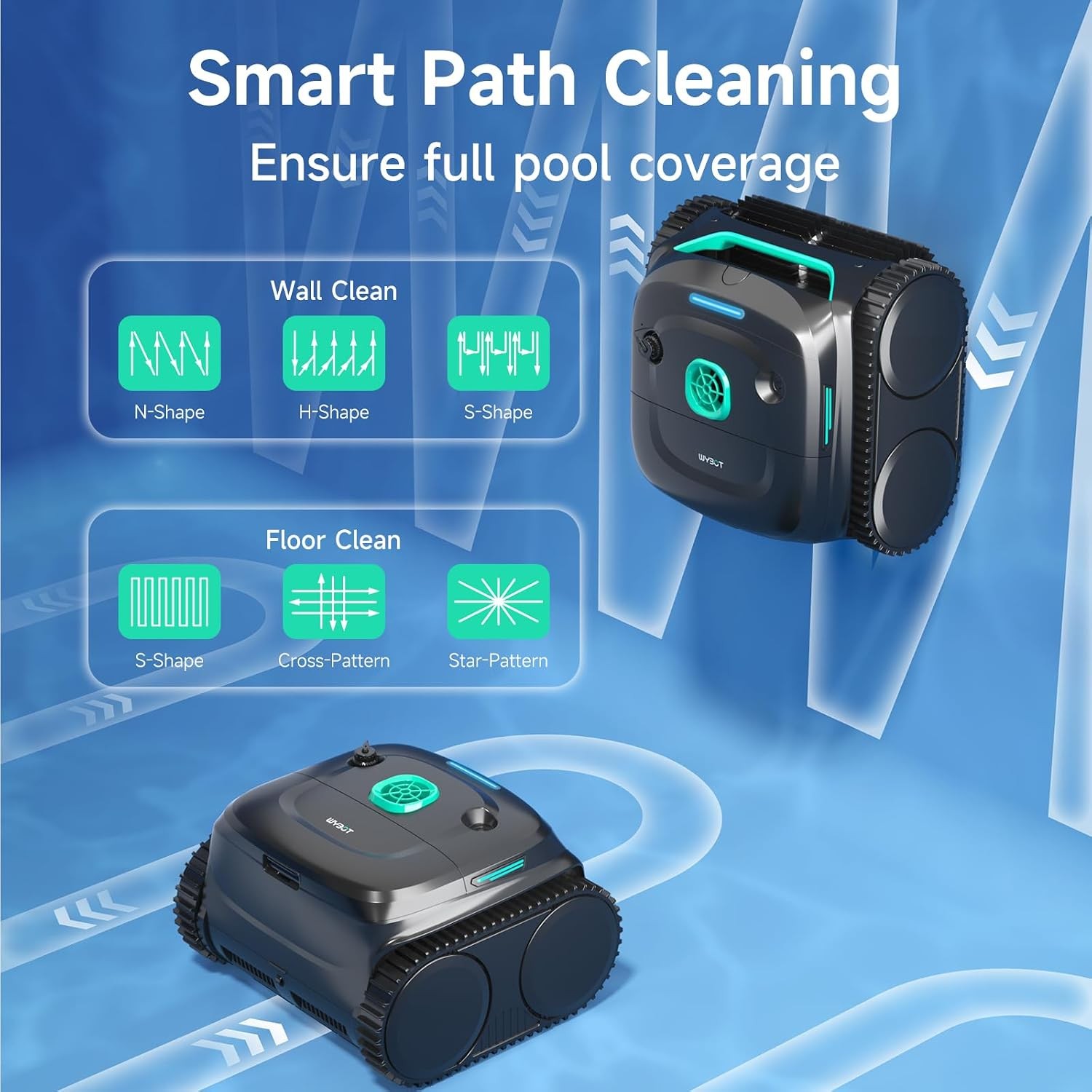 WYBOT C2 Robotic Pool Cleaner, Cordless Pool Vacuum for Inground Pools
