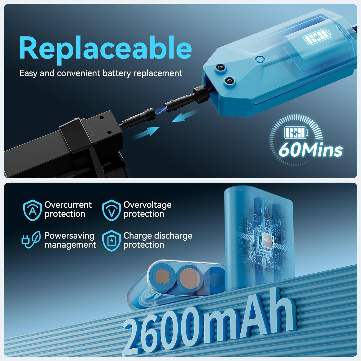 Cordless Pool Vacuum with Telescopic Pole, Powerful 30 GPM Suction, Advanced Dua