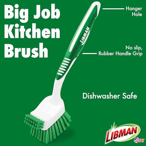 Libman Heavy Duty Scrub Brush Kit – Cleaning Brushes for Tub – Tub Use