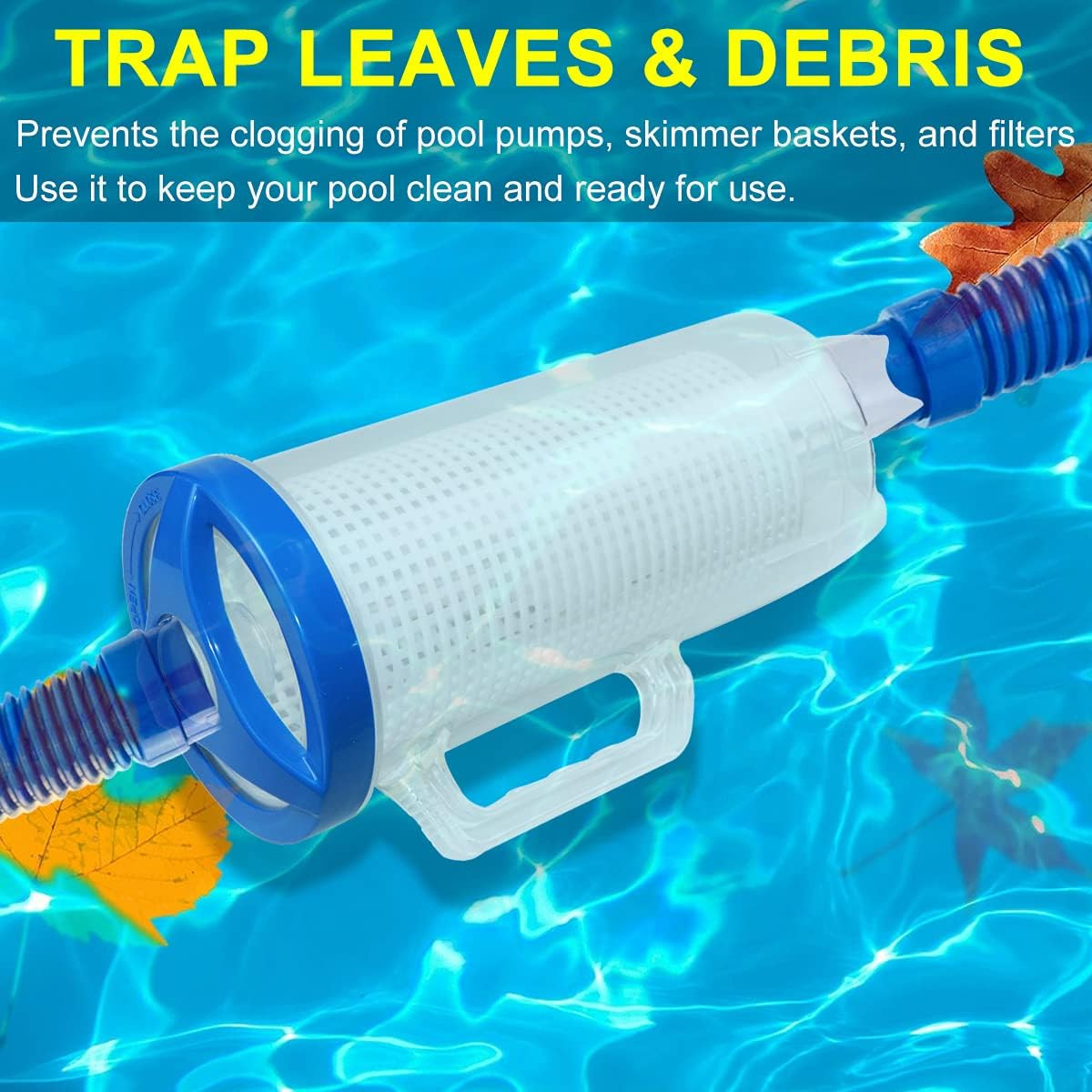 Large Pool Leaf Catcher,Leaf Canister for Pool Vacuum, In-Line Pool Filter Canis