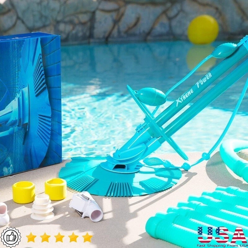 Automatic Suction Wall Climber Pool Cleaner W/ 10 Hoses In-Ground Pools New