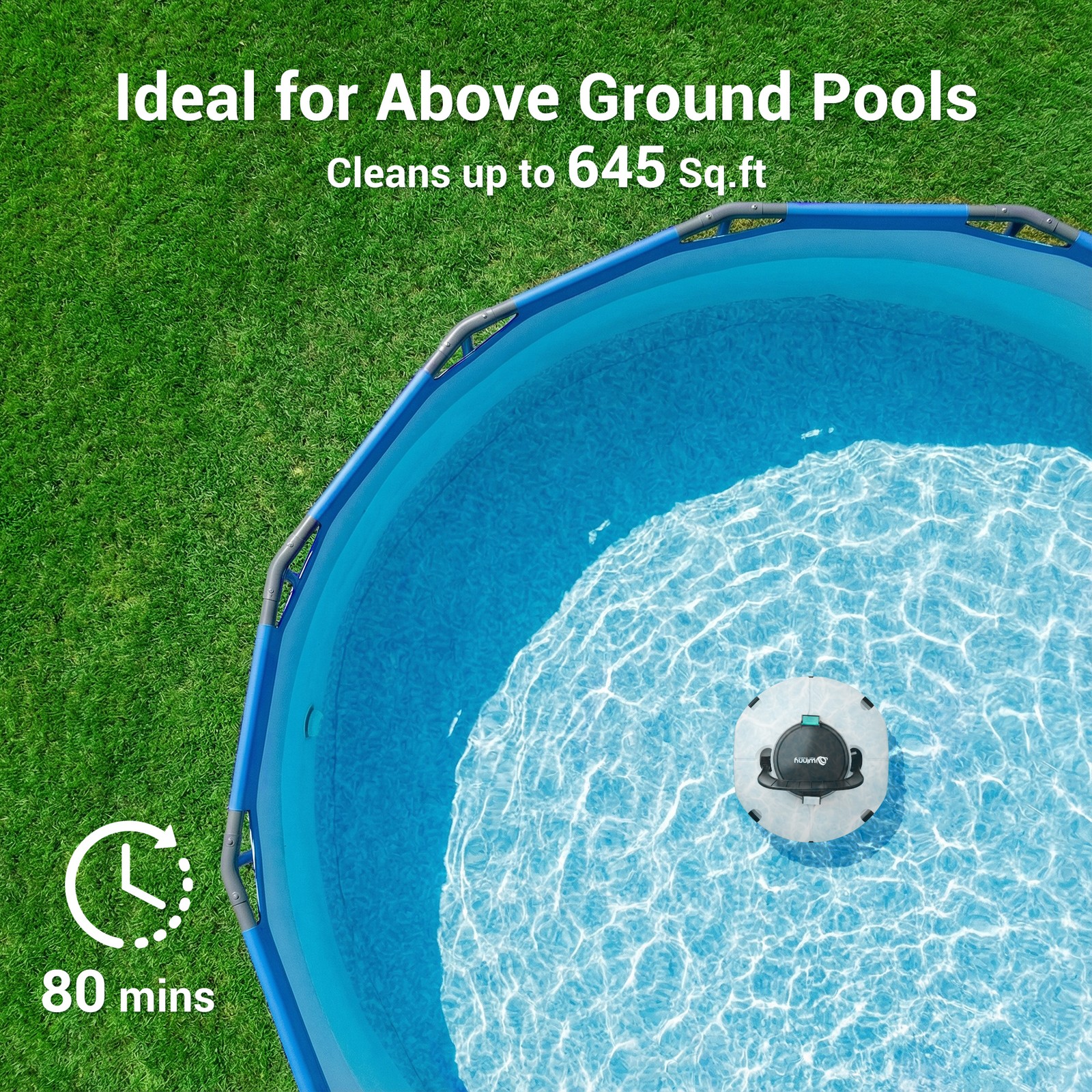 Winny Pool Cleaner Cordless above ground Swimming Automatic Pool Vacuum Cleaner