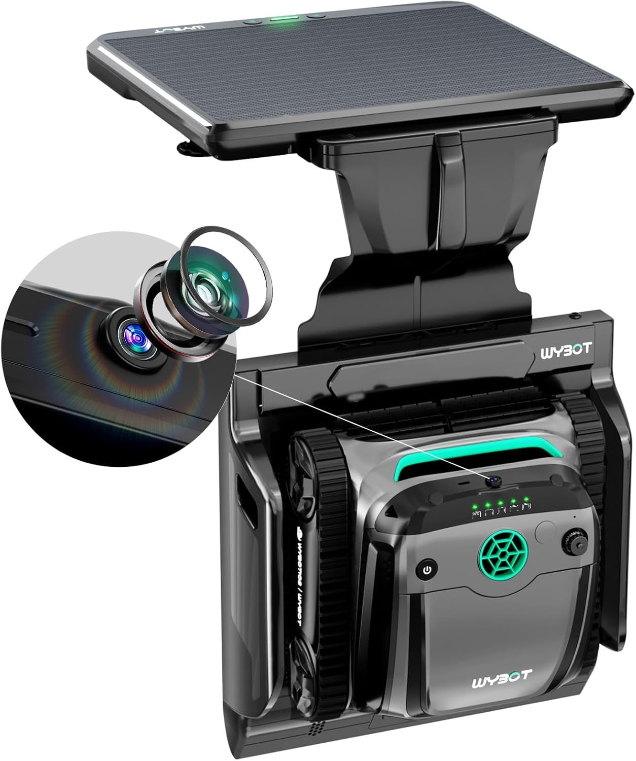 WYBOT S2 Solar Vision Robotic Pool Cleaner, AI Vision Algorithm, Auto Return