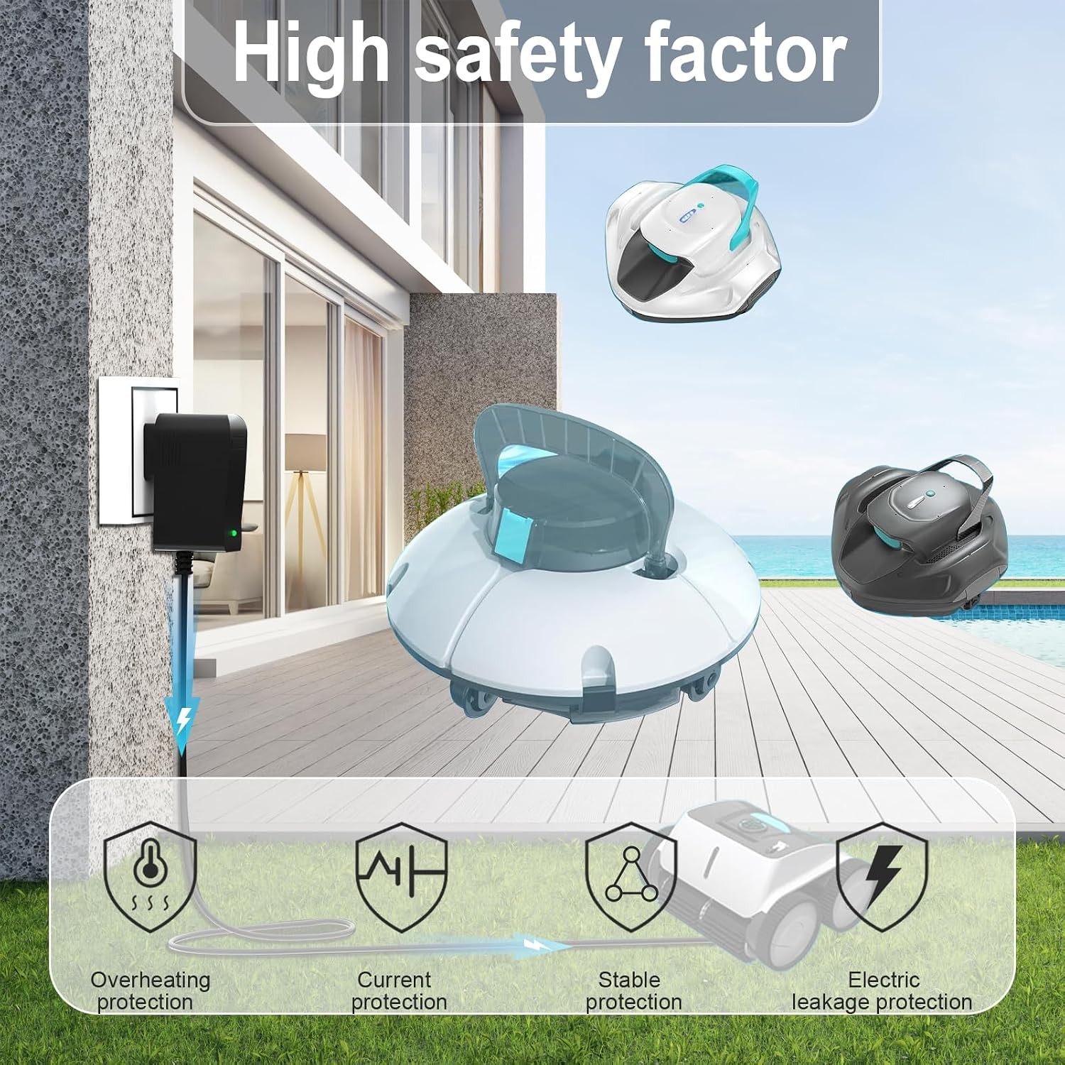 12.6V Charger for Aiper Seagull Pool Vacuum Compatible with aiper Pool Cleaner 6