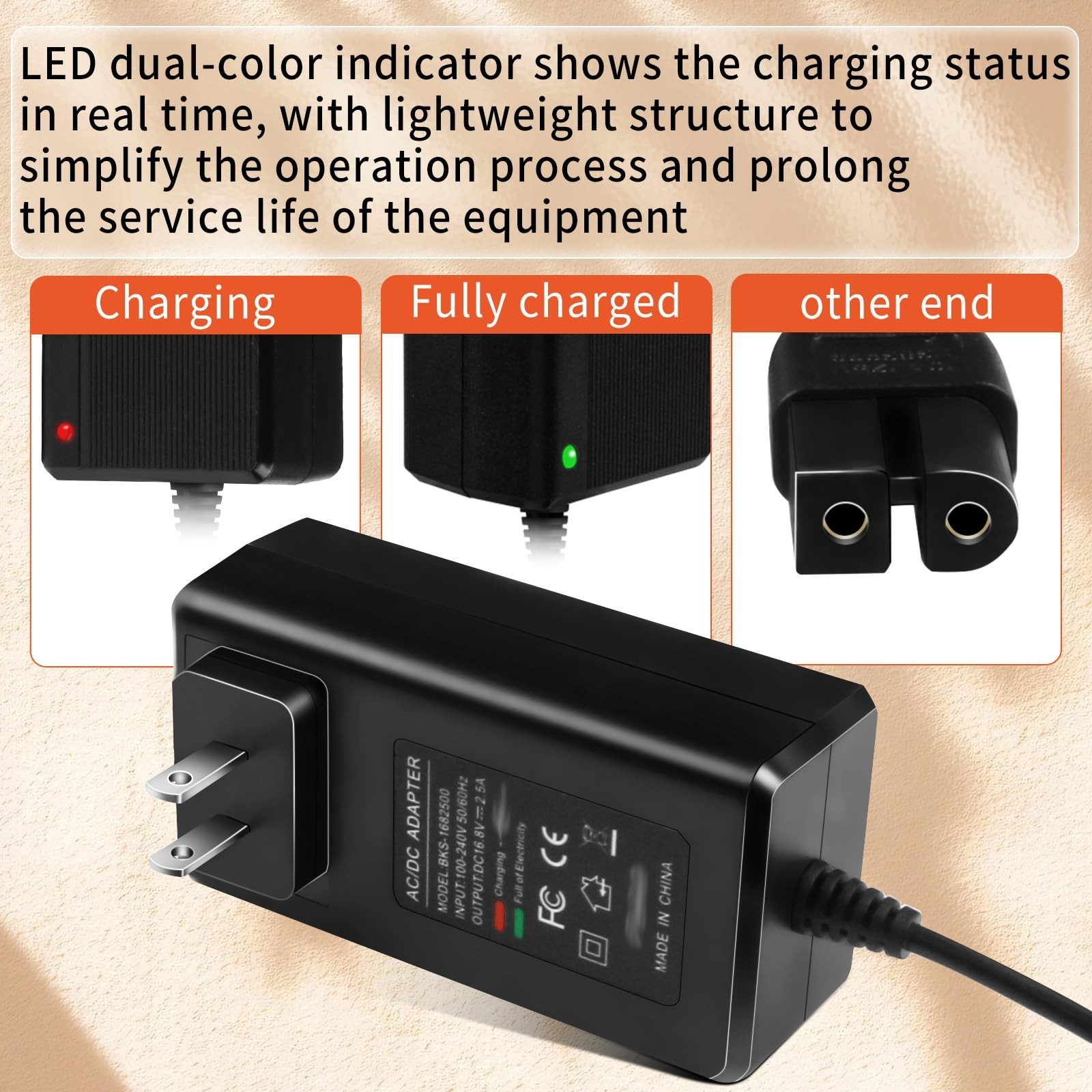 16.8V Power Charger for Cordless Pool Cleaning Robot – Fast Charging Adapter for