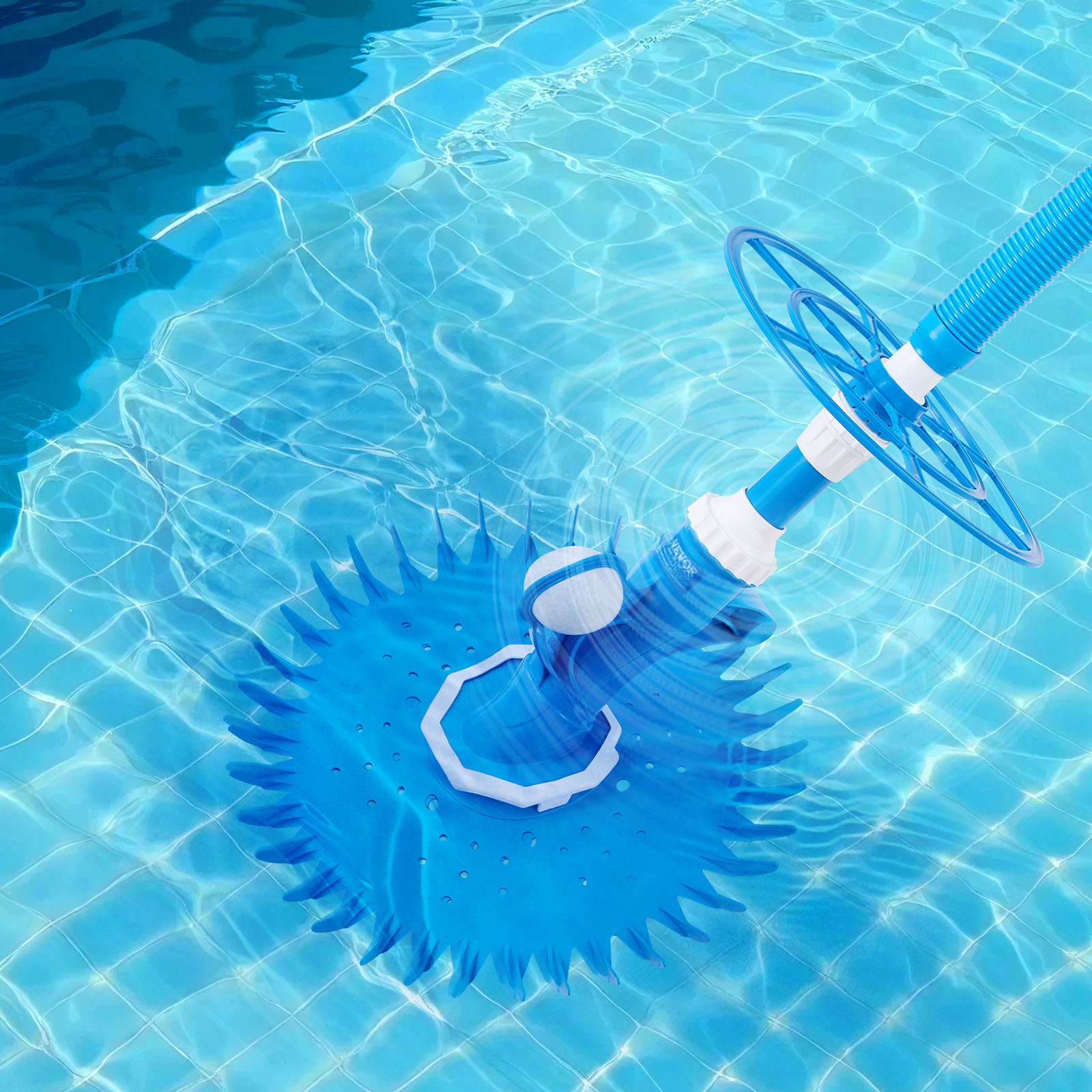 VEVOR Suction Pool Cleaner Vacuum Cleaner 12 Hoses for In/Above-ground Pool