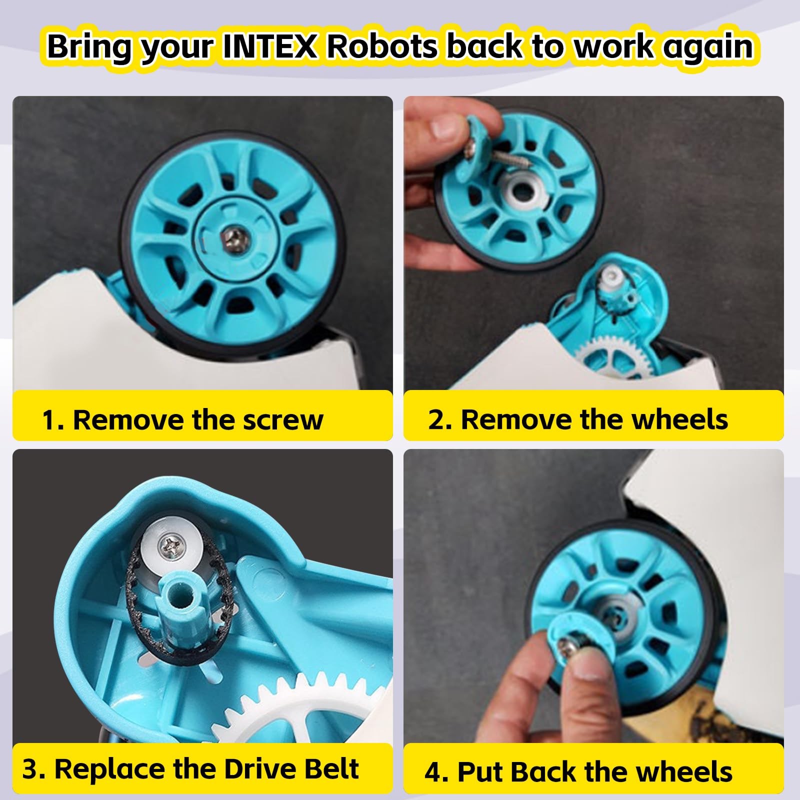 5 Pcs Replacement Belts for INTEX ZX300 Automatic Pool Cleaner Robot Belt Repla