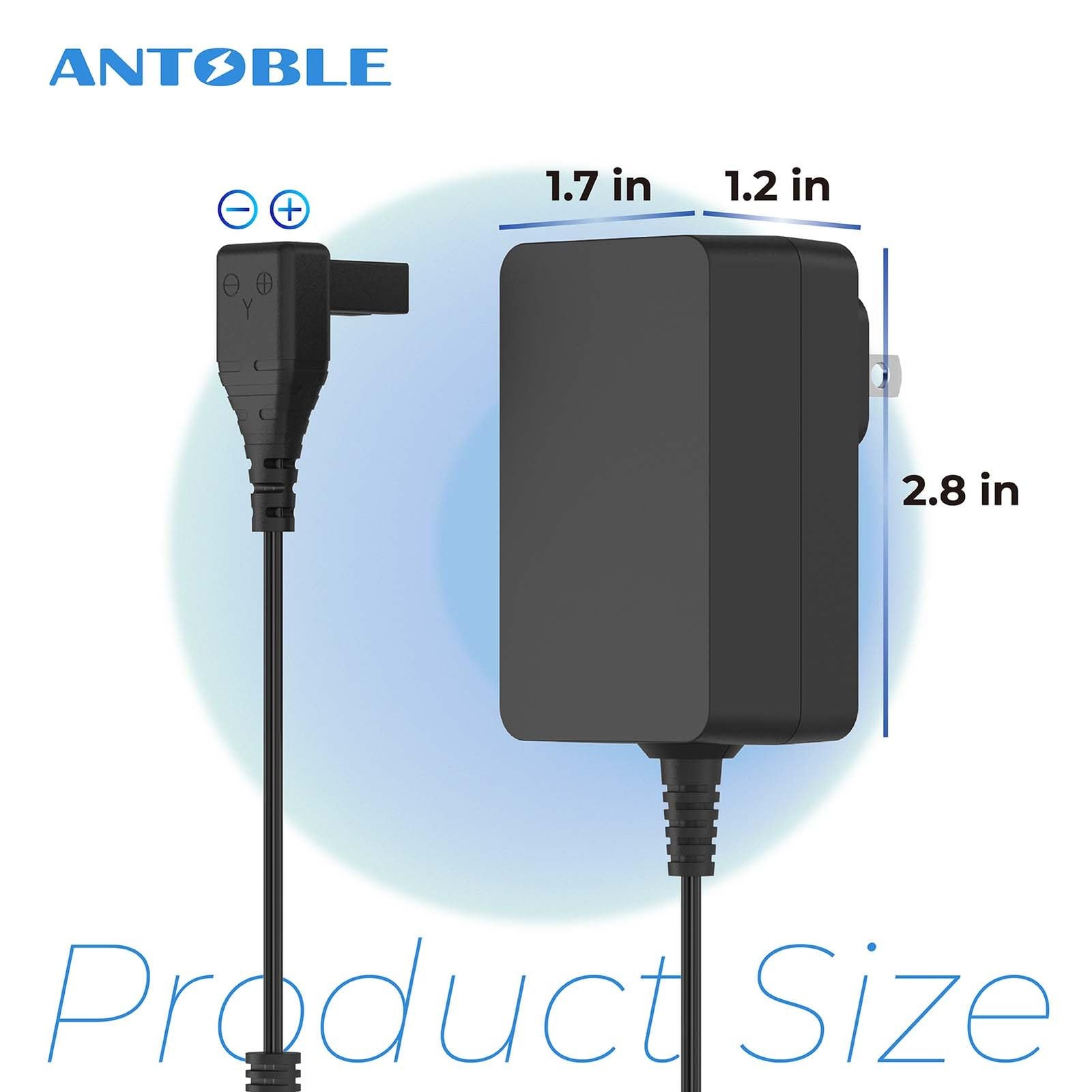 ANTOBLE 12.6V Charger Compatible with Aiper Seagull 1000 600 Smart Pool Black