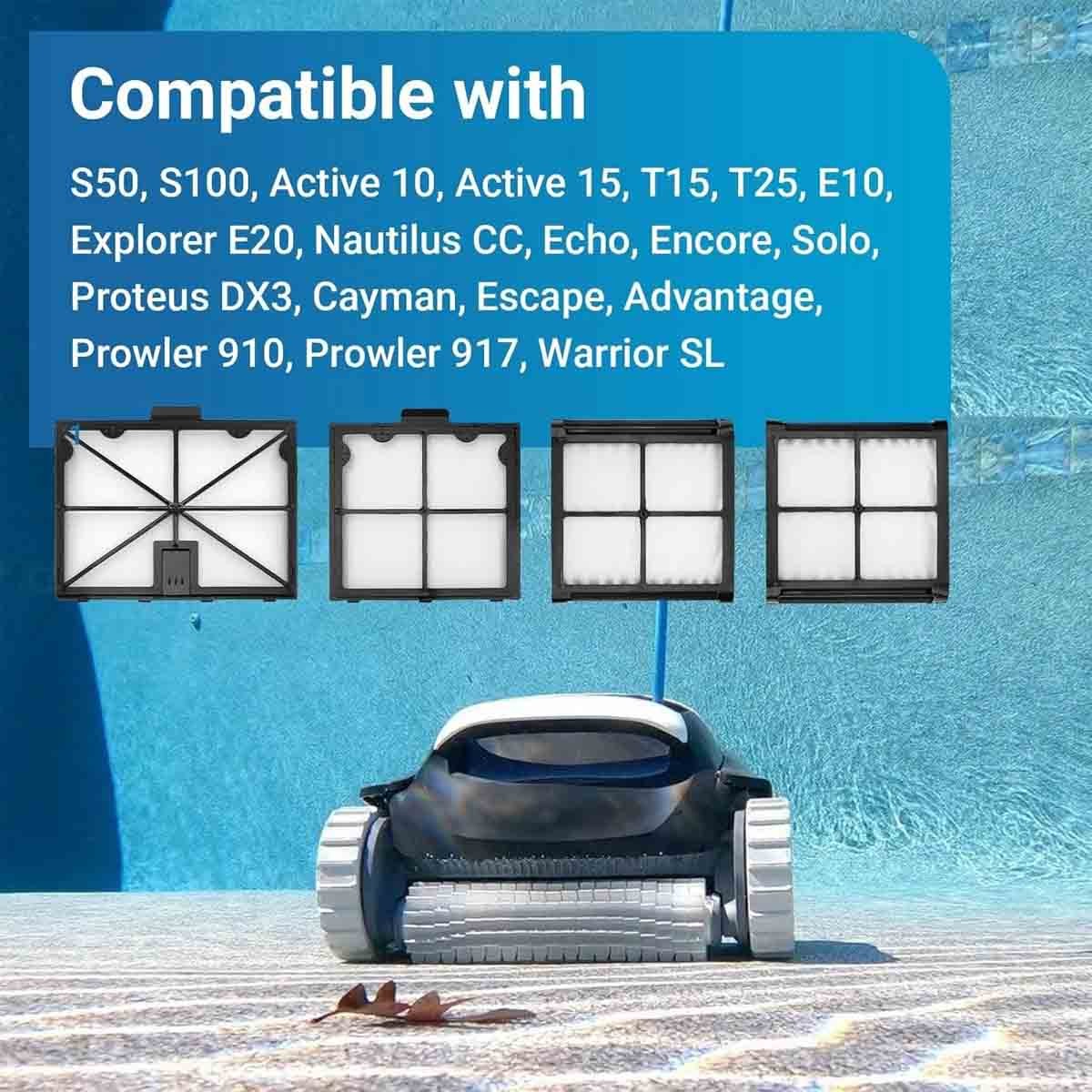 Fine Filter Panels Replacement Part for Dolphin Active T15, 15, T25, E10