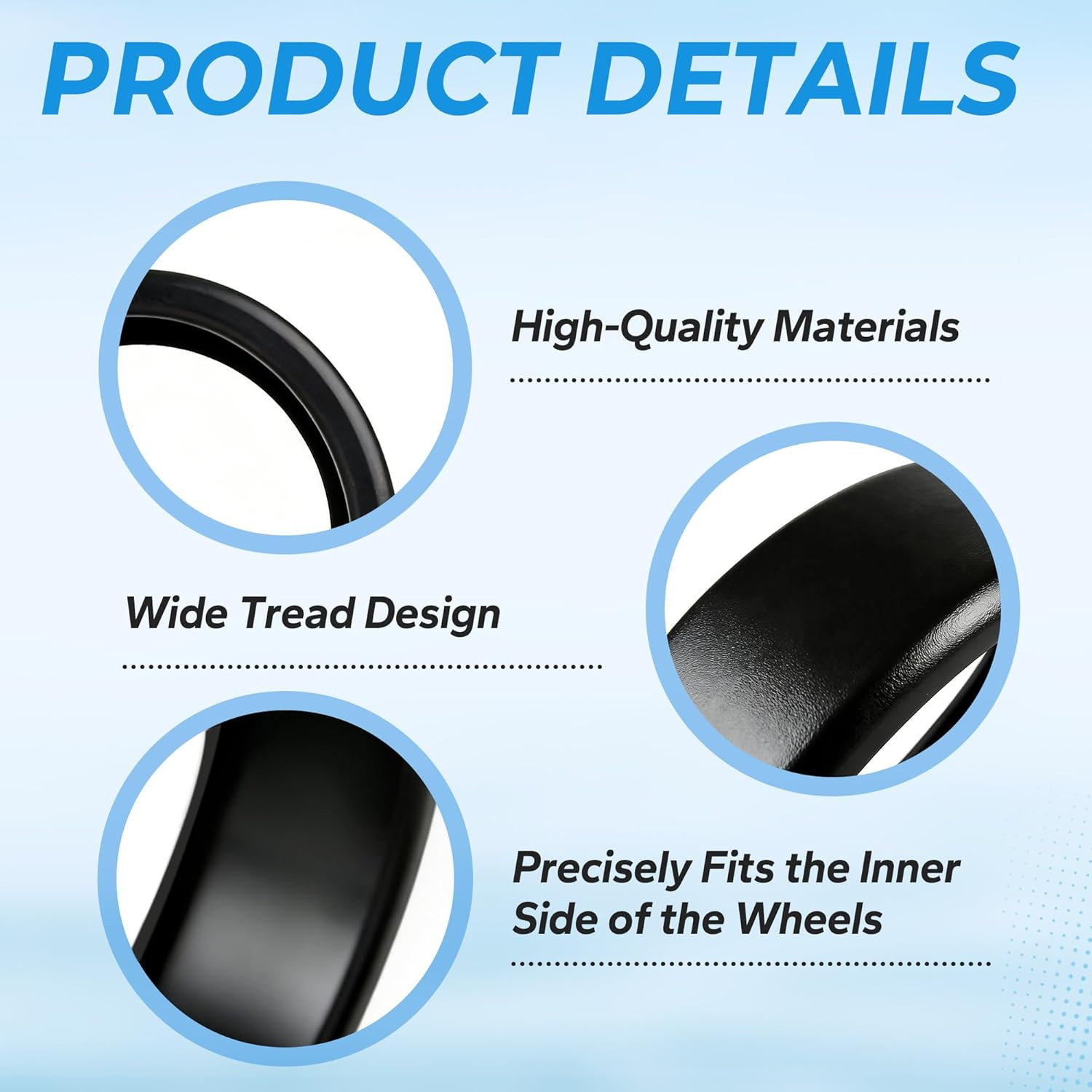 Polaris Pool Cleaner Tires – WideTrax Replacement for 3900 Sport & 480 – 3 Pack