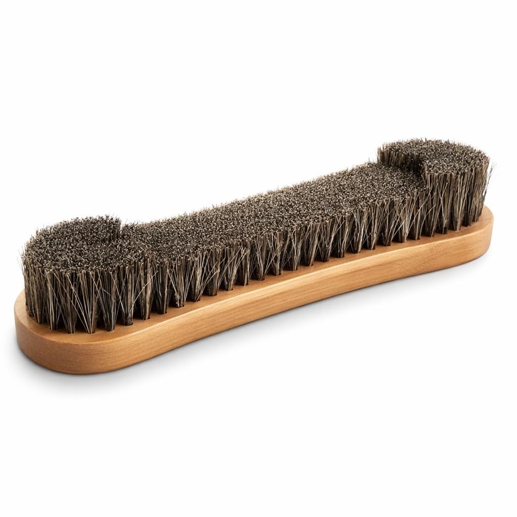 Pool Table Brush, 12in Horse Hair Pool Table Cleaner Brush Poplar Wood 3-in-1…