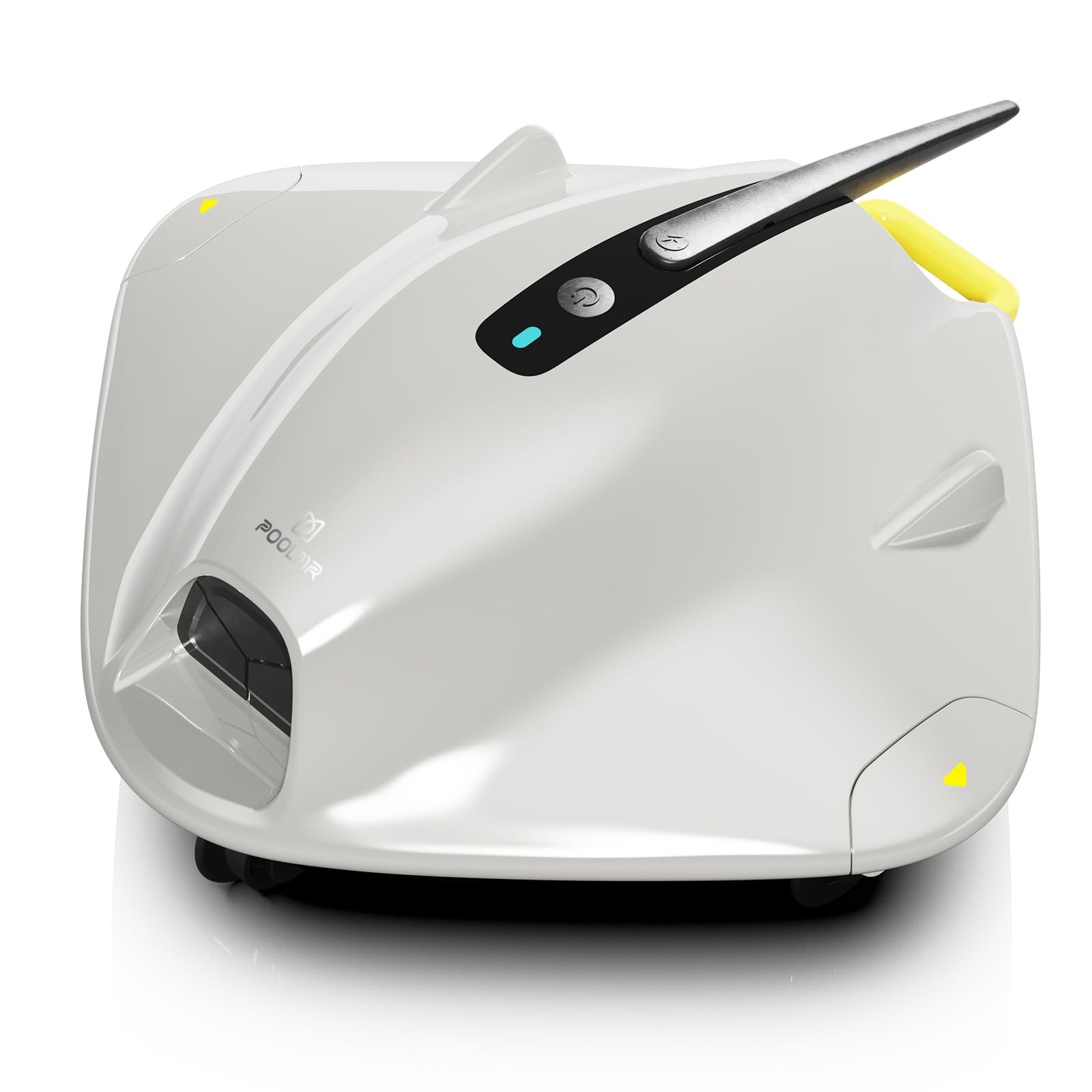 PoolMr Cordless Robotic Pool Cleaner – Above Ground Vacuum Grayish White