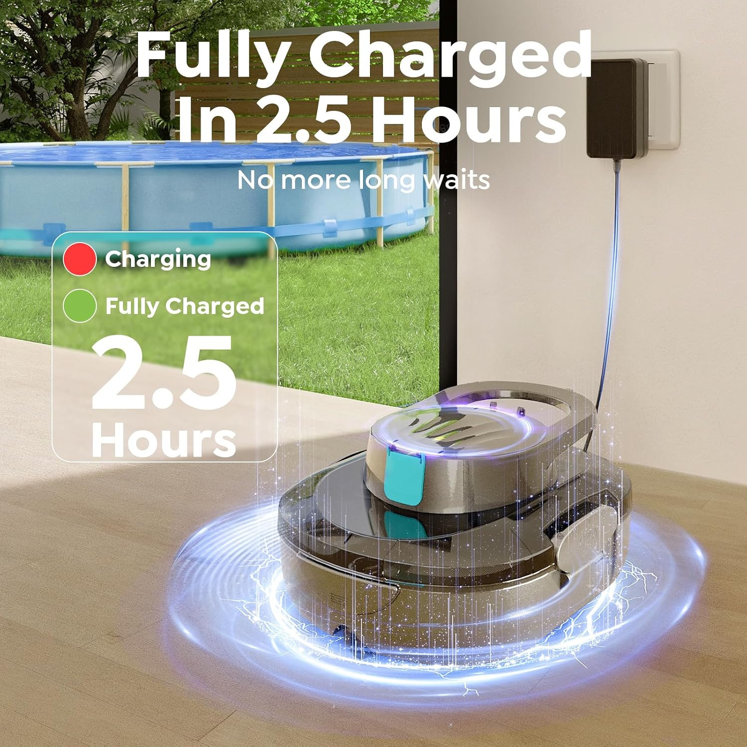 S1 Pro Cordless Robotic Pool Cleaner, 130-Min Runtime, Cleans Up to 1,292 Sq.Ft,