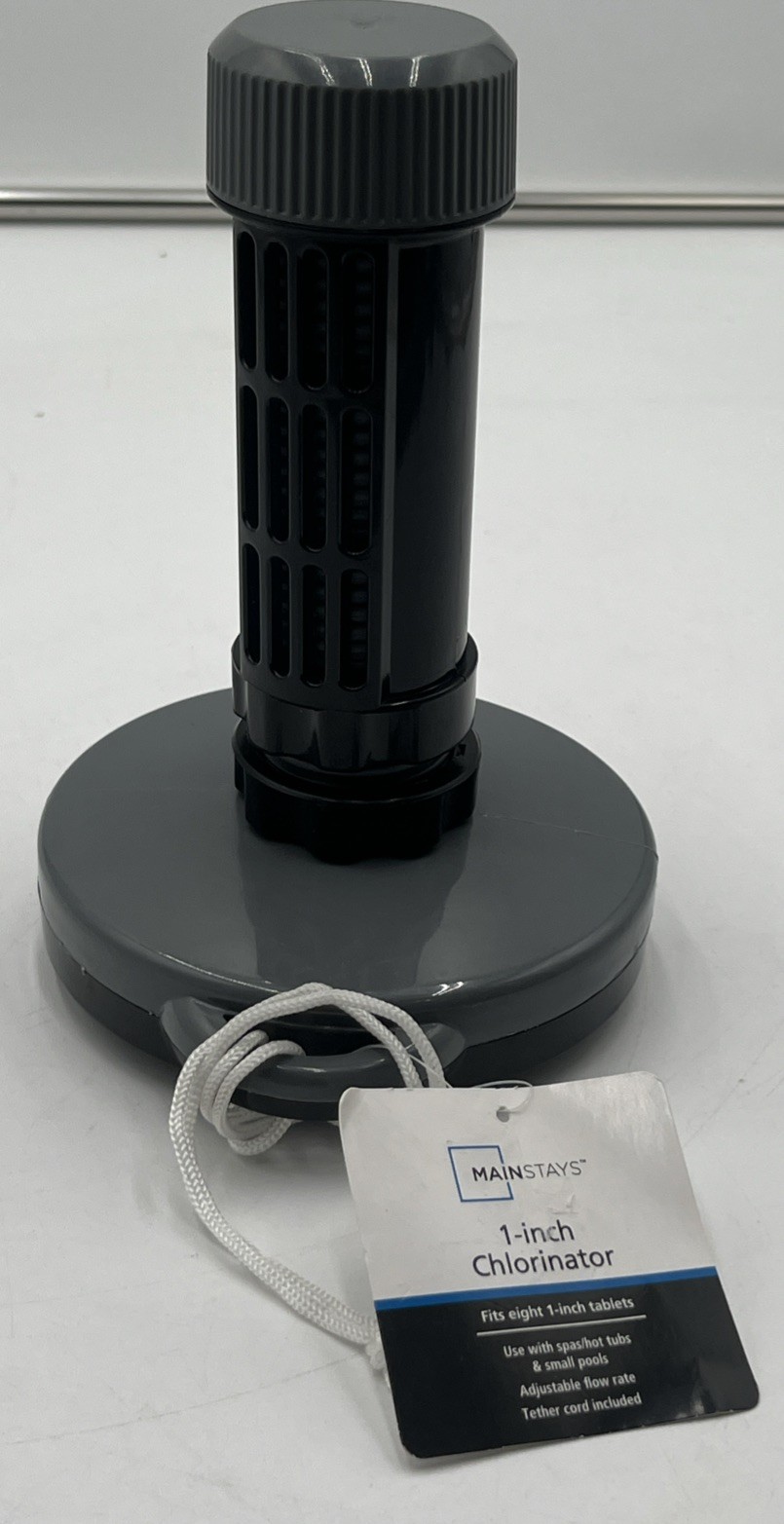 Mainstays ABS Black & Grey 1″ Tablet Dispenser for Spas New NWT Chlorinator